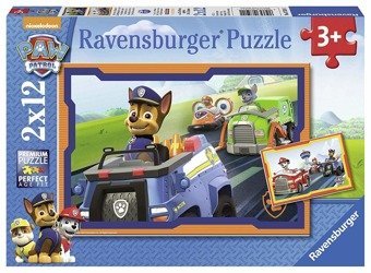 Ravensburger Puzzle 2x12 el Psi Patrol w Akcji
