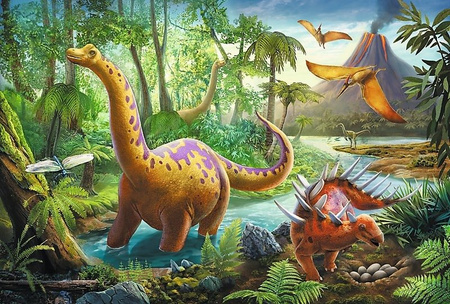 Trefl Puzzle 60el. Wędrówka Dinozaurów