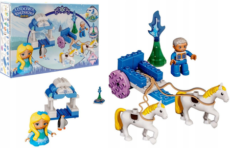 Klocki Lodowa Kraina Powóz 77 el. światło