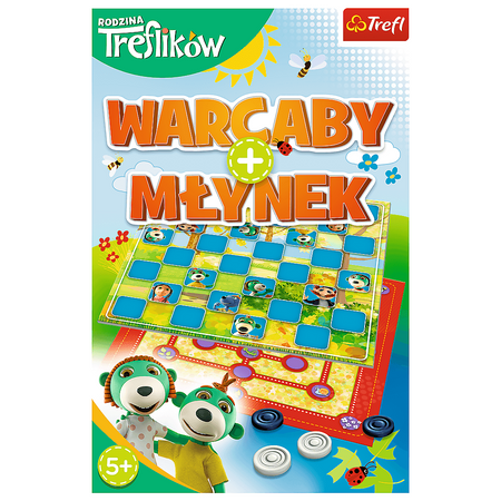 TREFL Warcaby / Młynek 2w1 Trefliki Gra Rodzinna