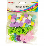 Naklejki z pianki kwiaty i motyle z brokatem 92szt