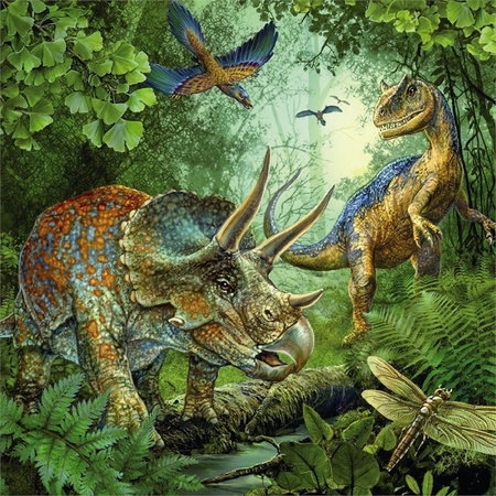 Ravensburger - Puzzle Dinozaury 3x49