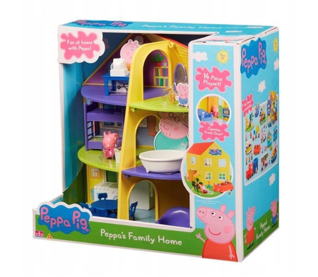 Świnka Peppa - Domek Rodzinny - 14 elementów