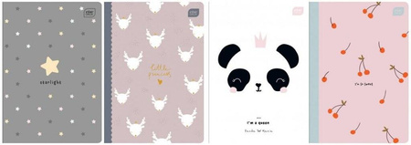 INTERDRUK Zeszyt A5 16k 3-linia kolorowa 70g Trends Girls