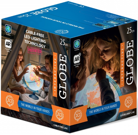Interaktywny Globus Podświetlany 25 cm LED Aplikacja ALAYSKY