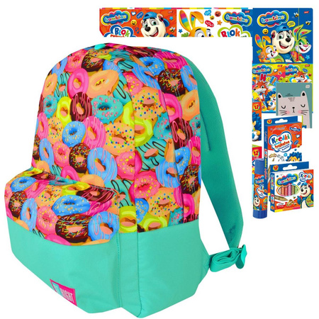 Zestaw Plecak Szkolny ST.RIGHT Pączki + Wyprawka