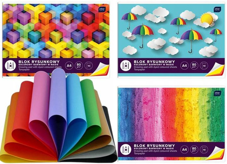 Interdruk Blok rysunkowy kolorowy 80g A4/10K