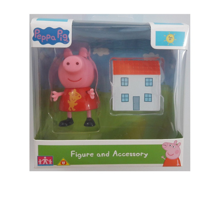 Świnka Peppa Figurka Peppa + Domek Akcesoria