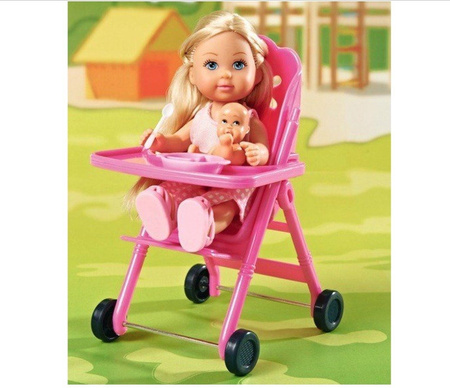 Lalka Steffi z Rodziną z Wózkiem i Akcesoriami
