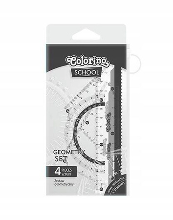 Colorino Zestaw geometryczny 4 el transparentny 15 cm