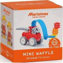 Klocki Konstrukcyjne 38el Mini Waffle Mały Strażak