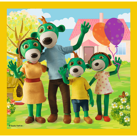 TREFL Puzzle 3w1 Razem Jest Wesoło Rodzina Treflików