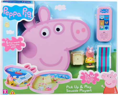 Świnka Peppa Zestaw Walizka do Zabawy Plaża