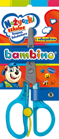 Bambino Nożyczki Szkolne z Odbojnikiem Mix kolorów