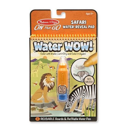 Water Wow 3 x Kolorowanka Wodna Pojazdy Safari Adventure Melissa and Doug