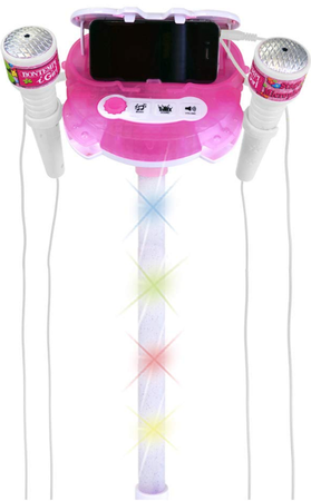 Mikrofon Podwójny dla Dzieci w Stylu Vintage ze Statywem