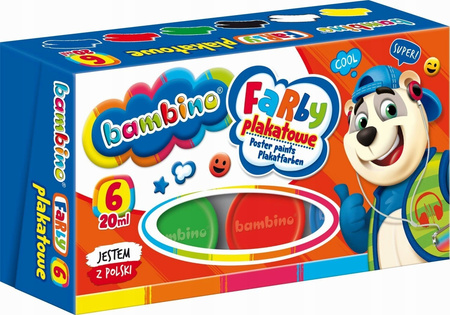 Bambino Farby Plakatowe 6 Kolorów 20 ml