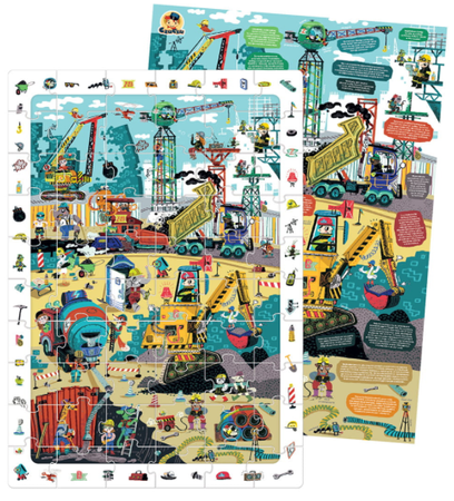 CzuCzu Puzzle Obserwacyjne 60 el Na Budowie 4+