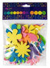DP Craft Naklejki z pianki kwiatki brokat 72 szt