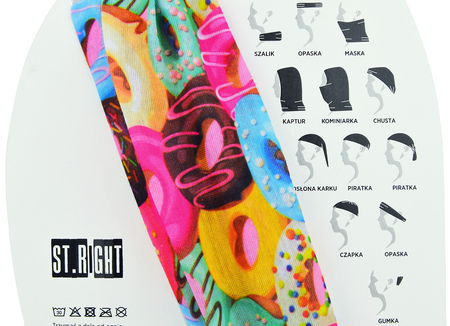 Chusta Szalik Maska Wielofunkcyjna Donaty Pączki