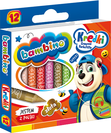 Bambino Wyprawka Szkolna 3 x Kredki Flamastry Bloki