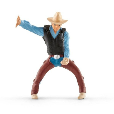 Schleich 41416 - Kowboj Siodłający Dzikiego Konia