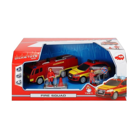 Dickie Zestaw SOS Wozy Strażackie Światło Akcesoria
