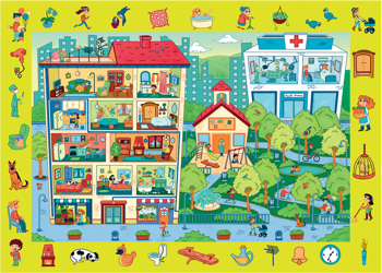 Trefl Puzzle Obserwacyjne 70 el Odwiedzamy Miasto