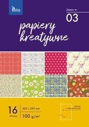 TETIS Papier kreatywny A3 zestaw nr 03