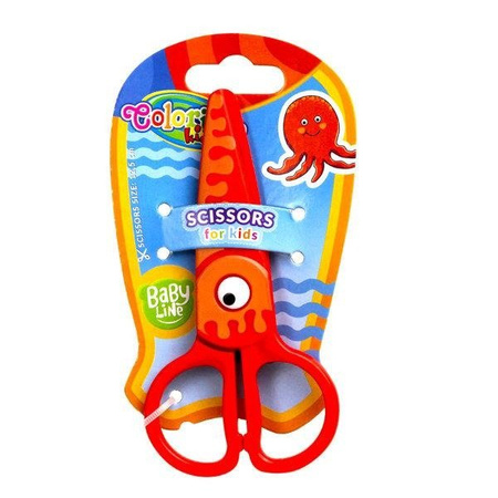 Colorino Nożyczki plastikowe z oczkiem 12,5 cm blister