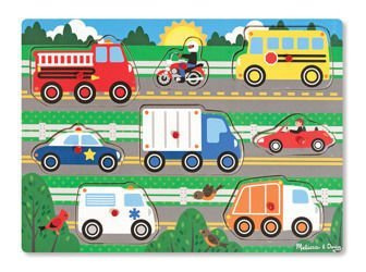 Melissa and Doug Drewniane Puzzle - Pojazdy 8 el