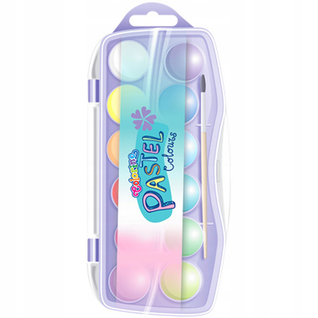 Colorino Farby akwarelowe 12 kolorów Pastelowe