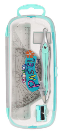 Colorino Zestaw geometryczny 8 elementów w kasetce pastel