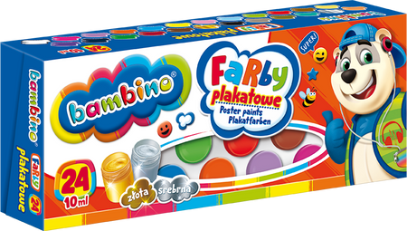 Bambino Farby Plakatowe 24 Kolory 10ml