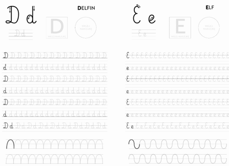 Ćwicz Rękę Nauka Kaligrafii Wesołe Literki Nauka Pisania