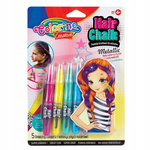 Colorino Kids Zestaw Metalicznych Pasteli Kredowych do włosów 5 szt