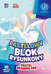 Astra Blok kolorowy pastelowy A4 80g 10 kartek