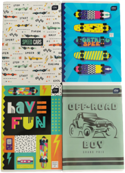 Zeszyt A5/16k Linia Podwójna Kolorowa Mix Wzorów dla Chłopca INTERDRUK