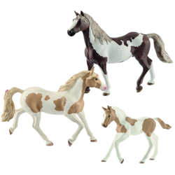 Schleich 3 x Figurka Ogier Klacz Źrebak Paint