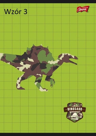Zeszyt A5/16k Krata Dinosaurs - Unipap