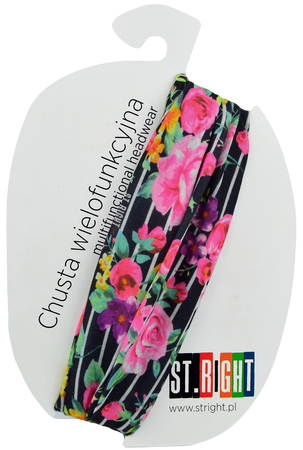 Chusta Szalik Maska Wielofunkcyjna Róże