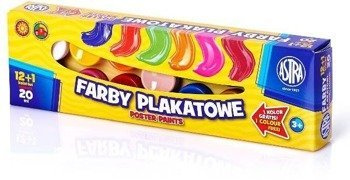 Astra Farby Plakatowe 13 kolorów 12+1 gratis