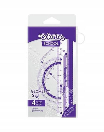 Colorino Zestaw geometryczny 4 el transparentny 15 cm