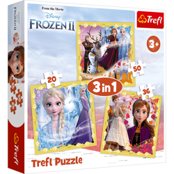 TREFL Puzzle 3w1 Kraina Lodu 2 Moc Anny i Elsy