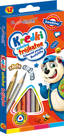 Kredki 12 Kolorów Ołówkowe Bambino Majewski