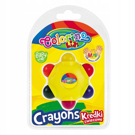 Kredki świecowe Gwiazdka 6 kol. Colorino Kids