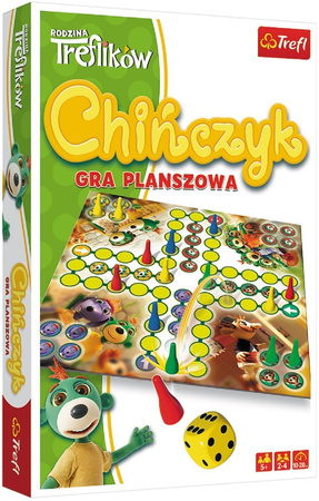 Trefl Duopak Puzzle 4w1 + Chińczyk Trefliki Rodzina Treflików