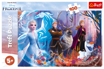 Puzzle 100 Kraina Lodu II Anna Elsa Olaf Trefl