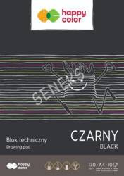 Happy Color Blok techniczny czarny A4 10ark. 170g