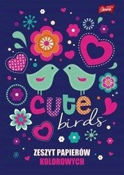 Unipap Zeszyt Papierów Kolorowych A4/10k Birds